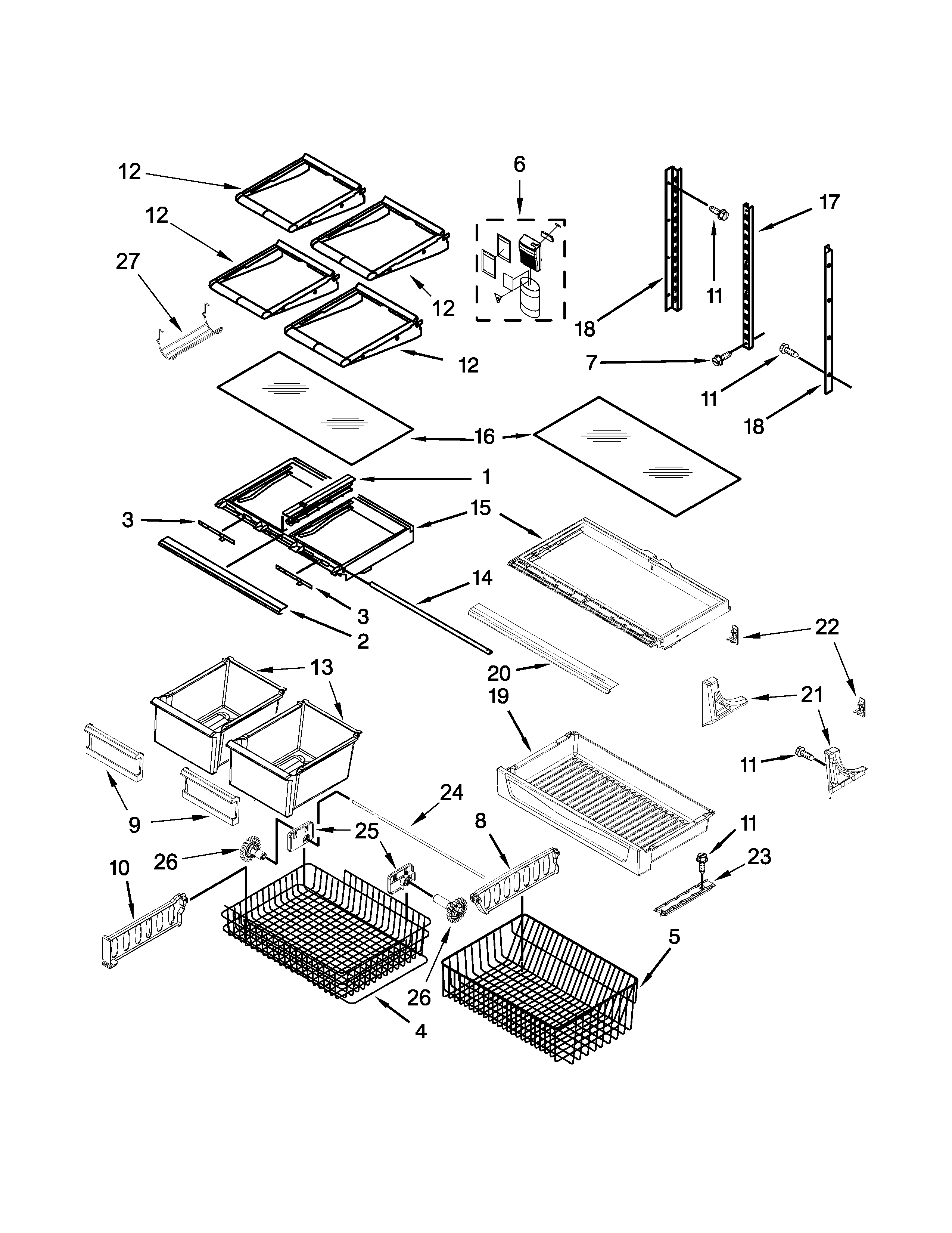 Shelf parts