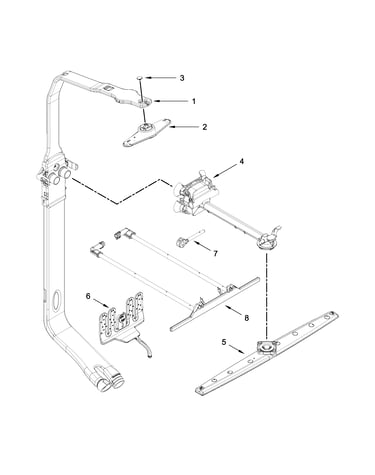 Upper wash and rinse parts