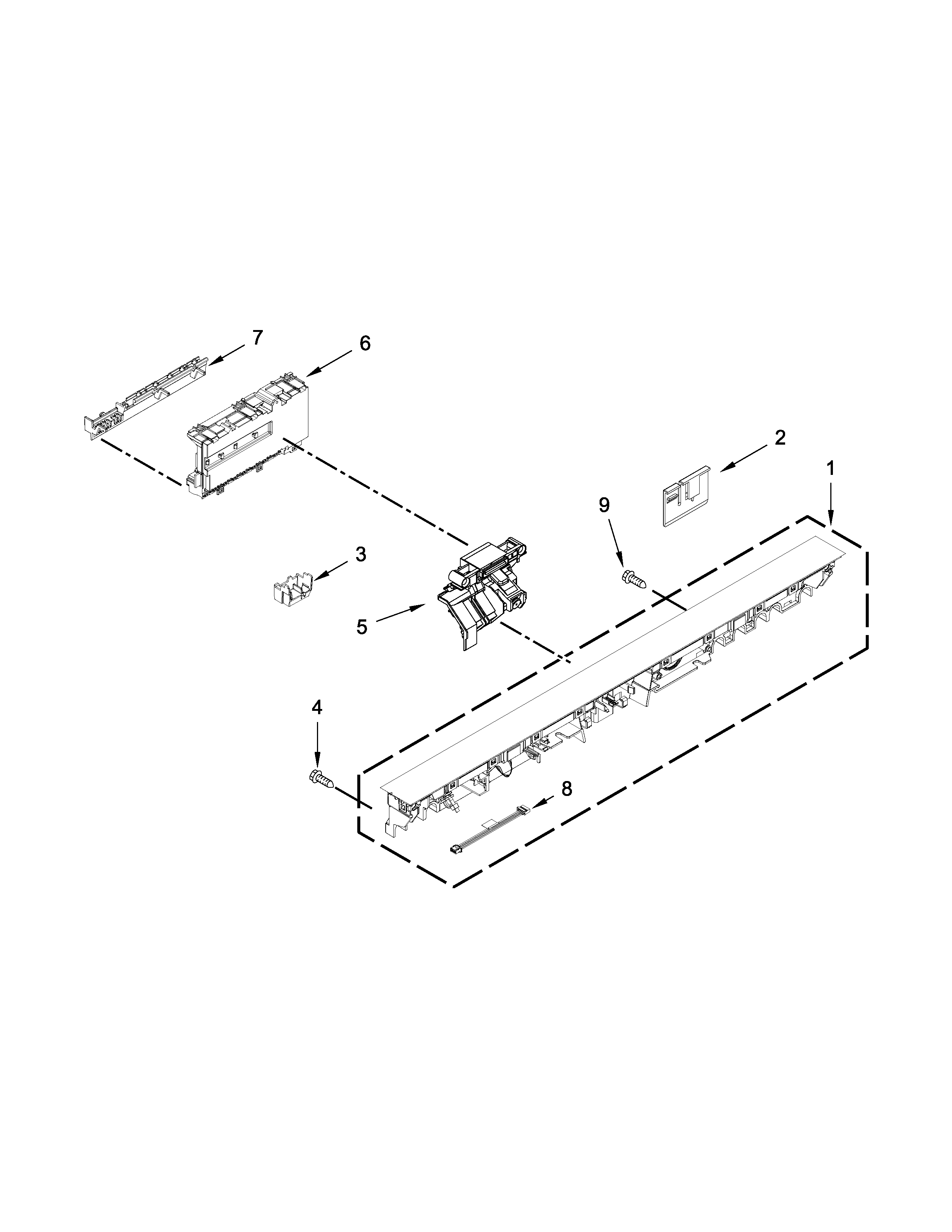 Control panel and latch parts