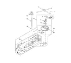 KitchenAid KDTM384ESS0 pump, washarm and motor parts diagram