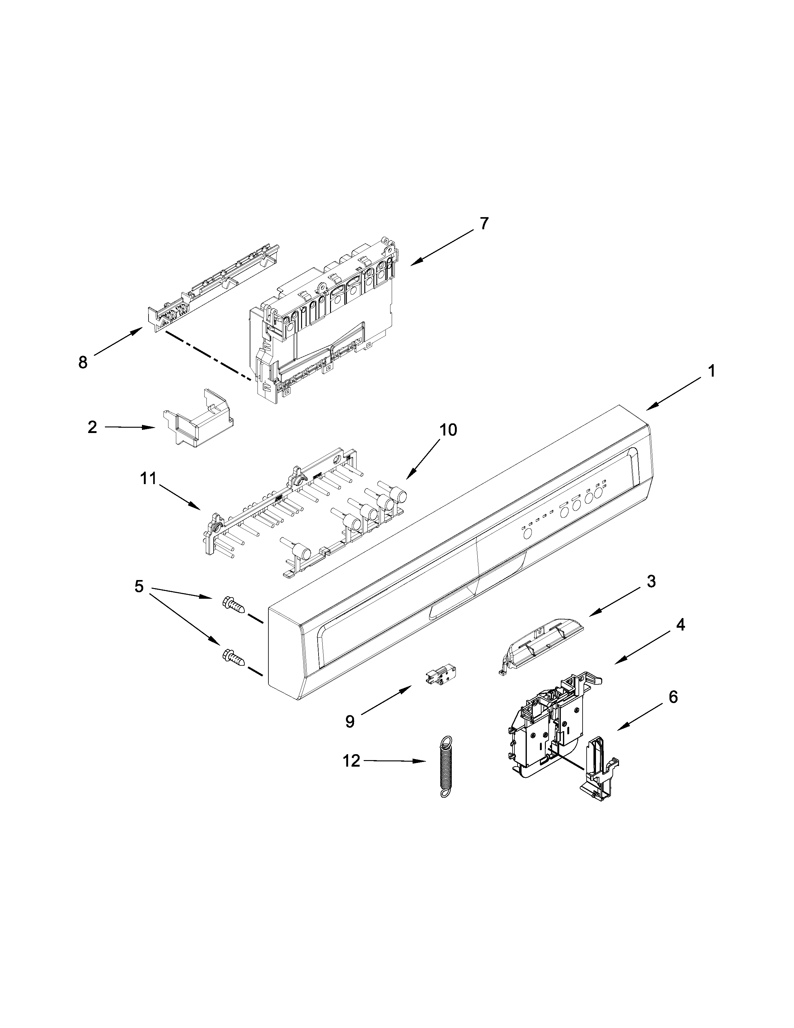 CONTROL PANEL AND LATCH PARTS