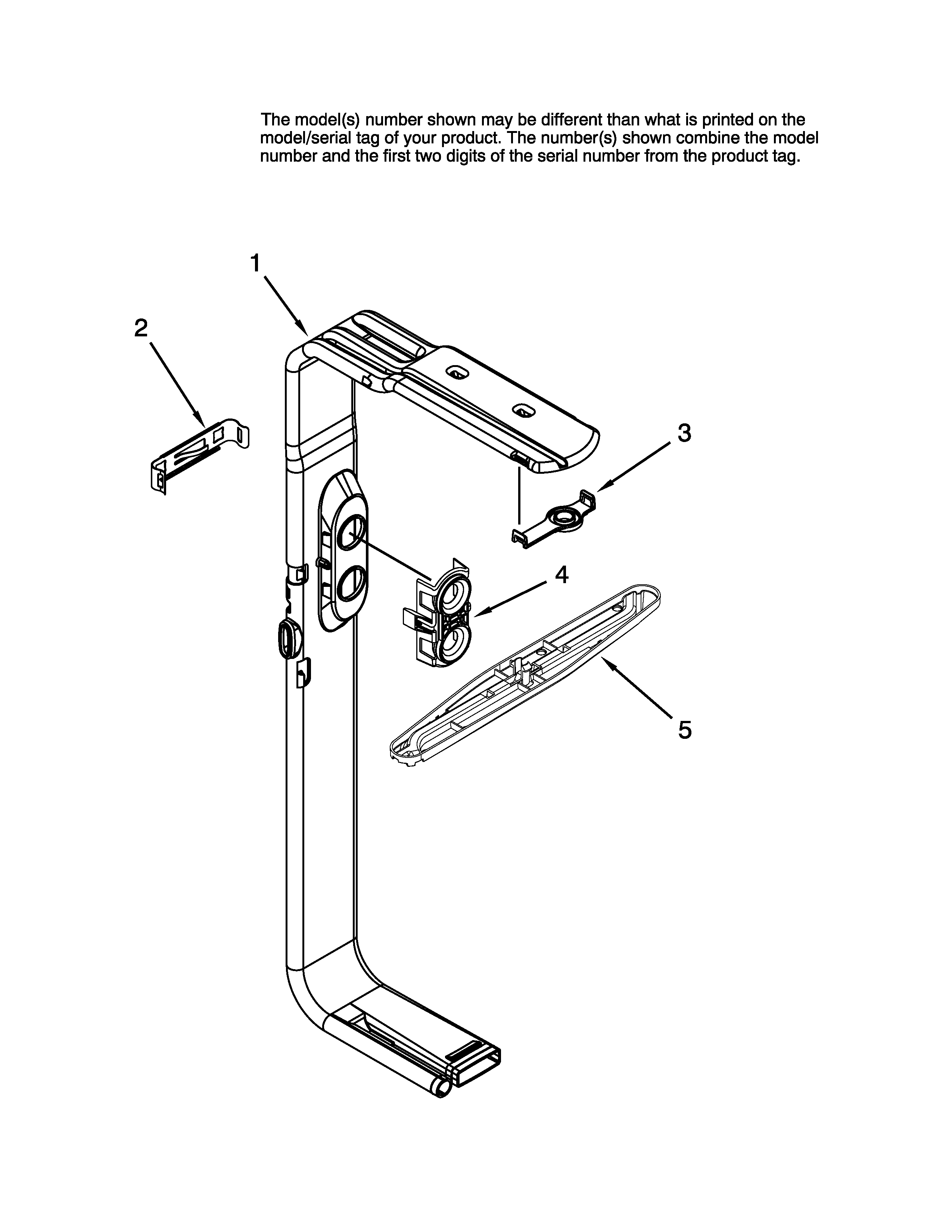 Upper wash and rinse parts