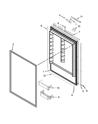 Refrigerator door parts