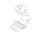 Jenn-Air JLRP536WP00 burner box, gas valves and switches diagram