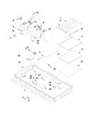 Burner box, gas valves and switches