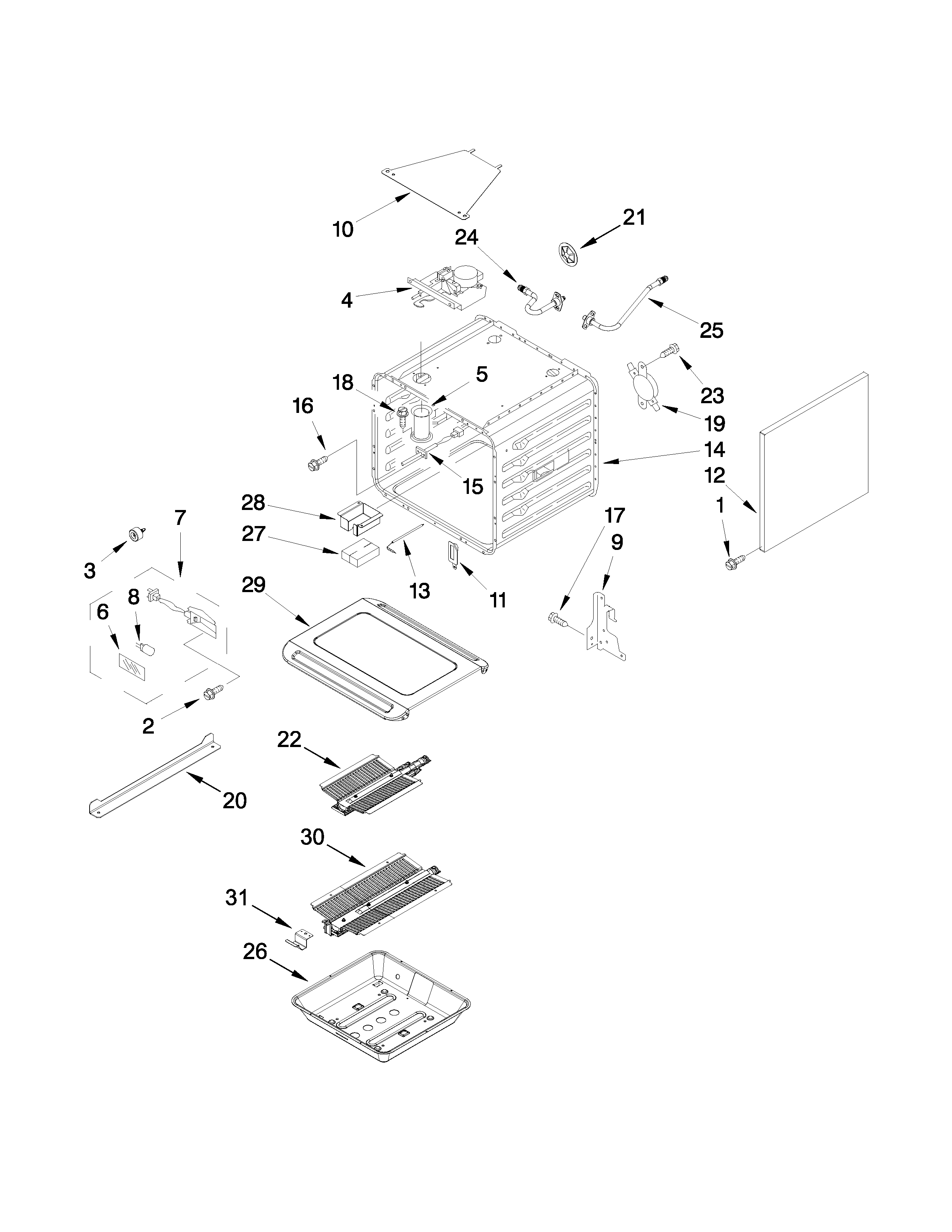 30" oven parts