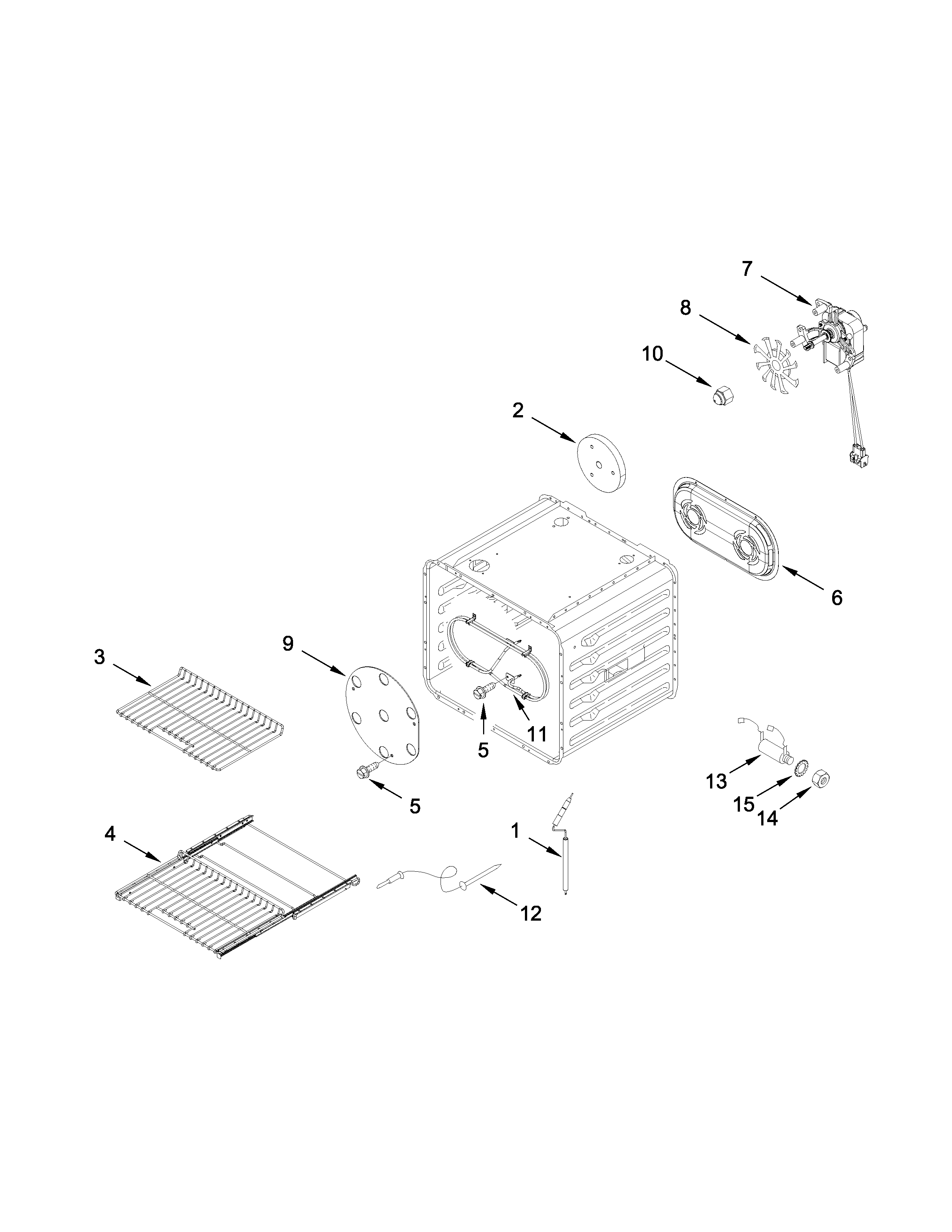 30" internal oven parts