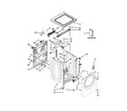 Whirlpool WFW88HEAW0 top and cabinet parts diagram