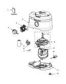 Motor and housing unit parts
