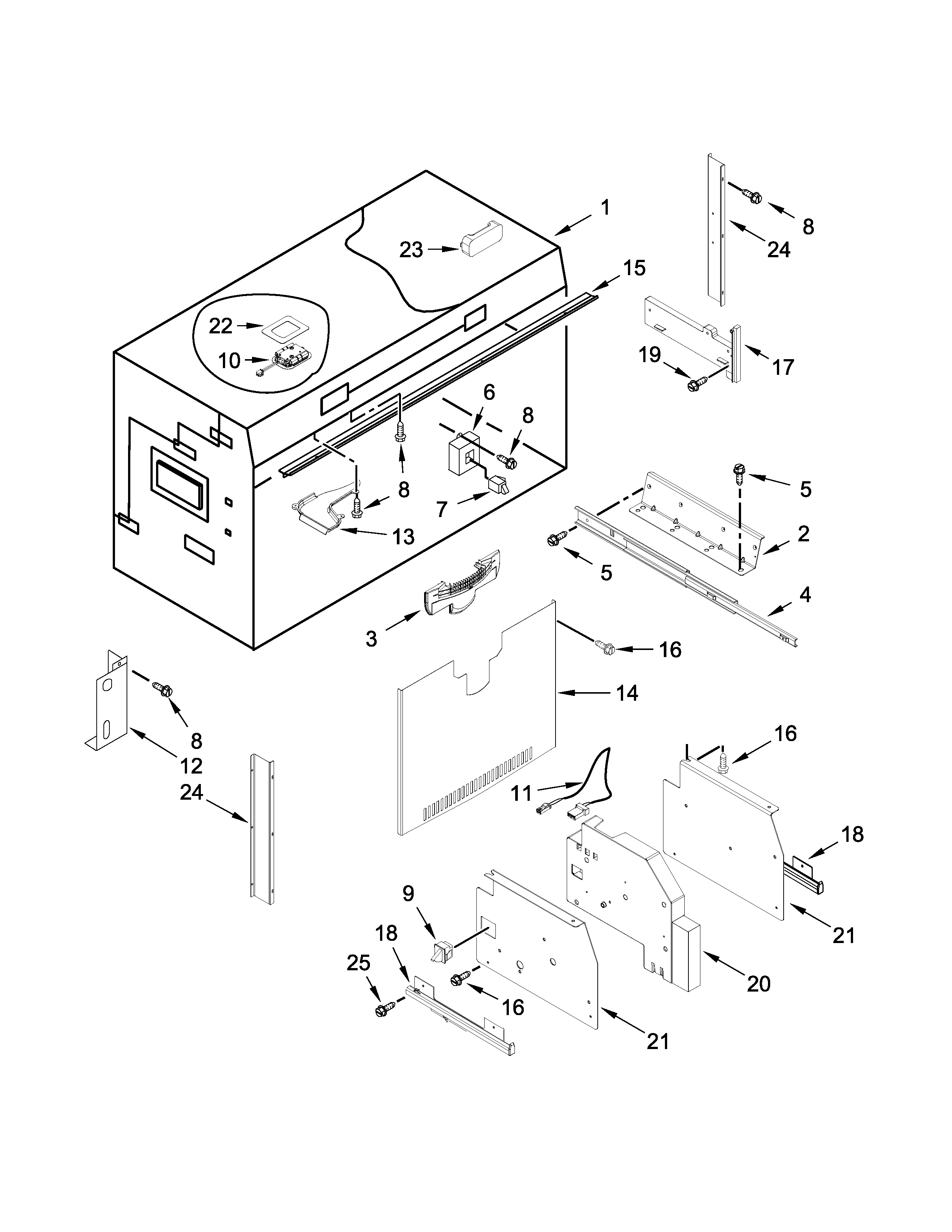 Freezer liner parts