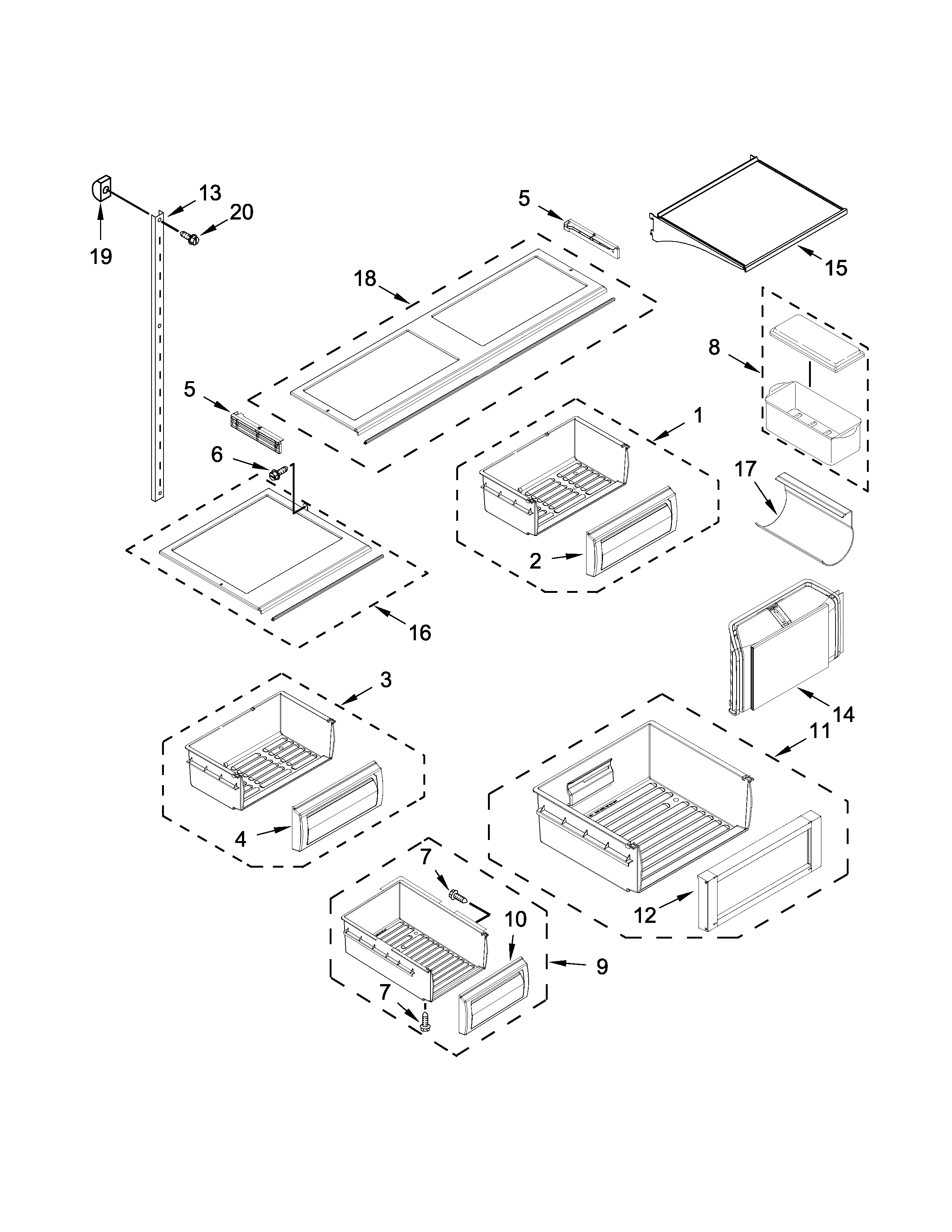 Shelf parts