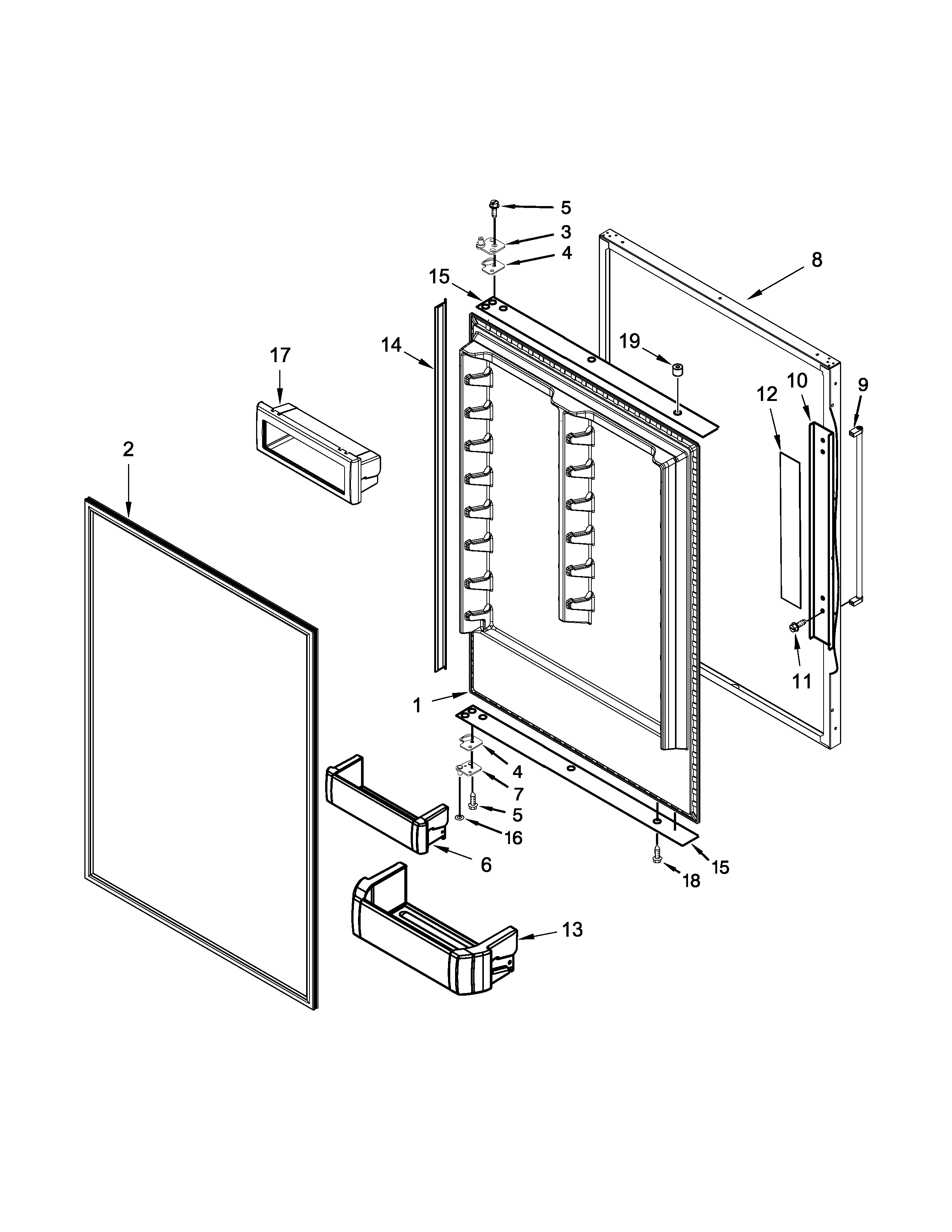 Refrigerator door parts