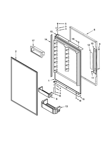 Refrigerator door parts