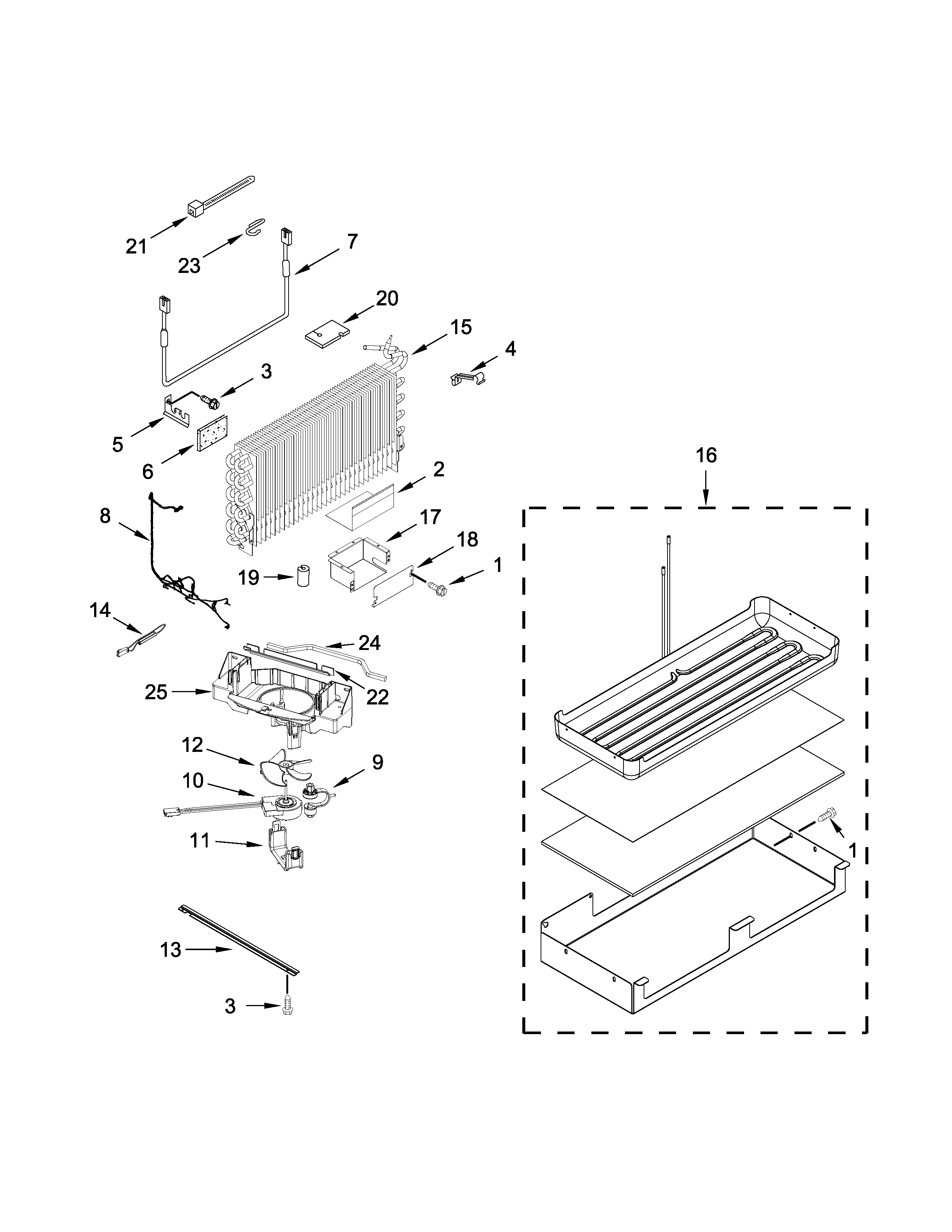 Lower unit and tube parts