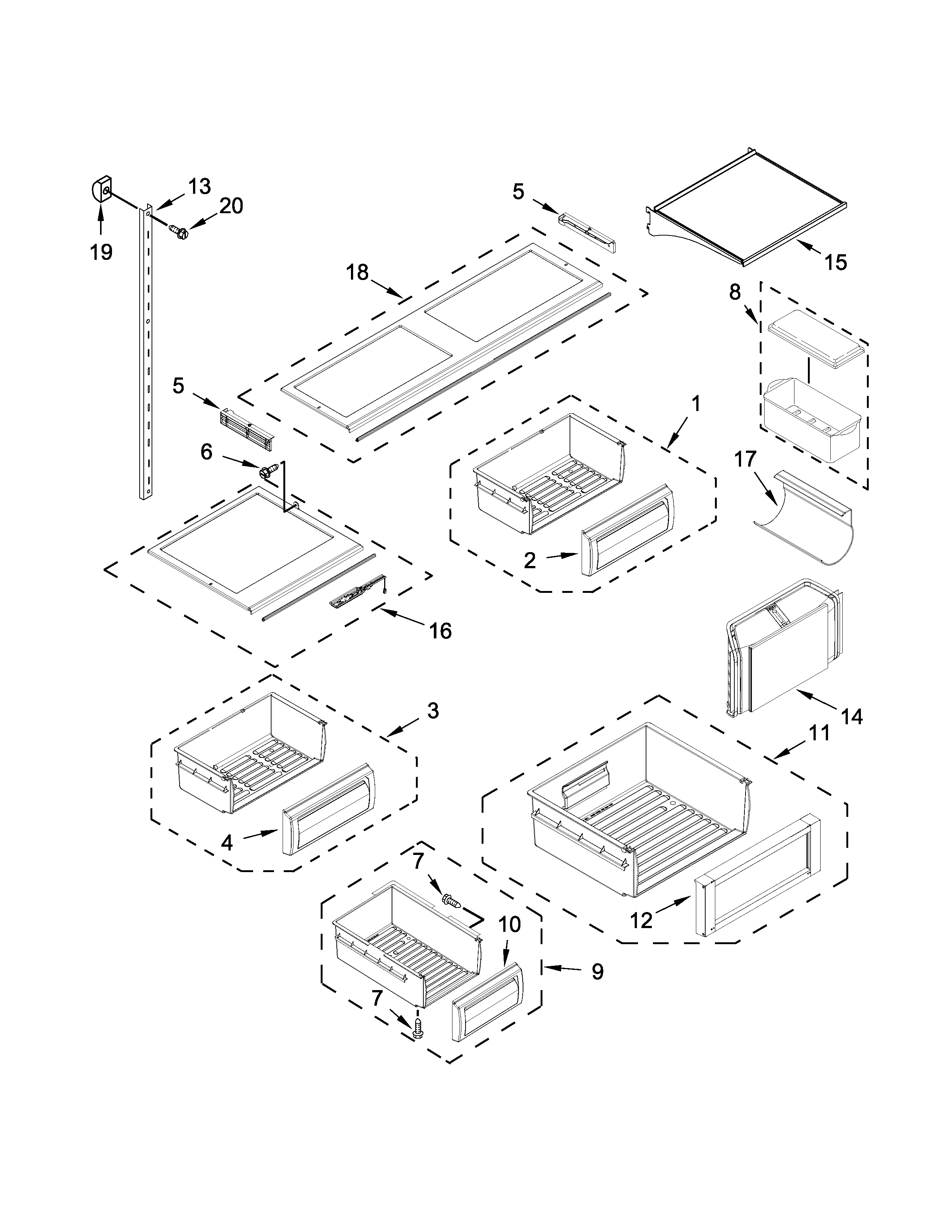 Shelf parts