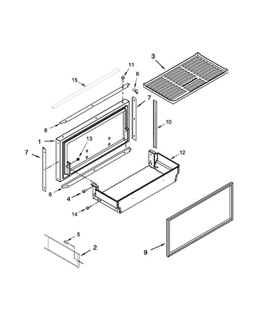 Freezer door and basket parts