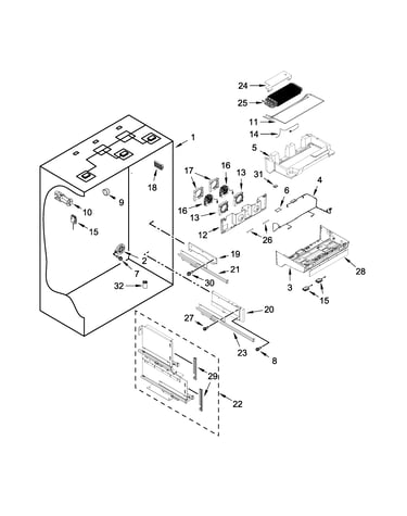Refrigerator liner parts