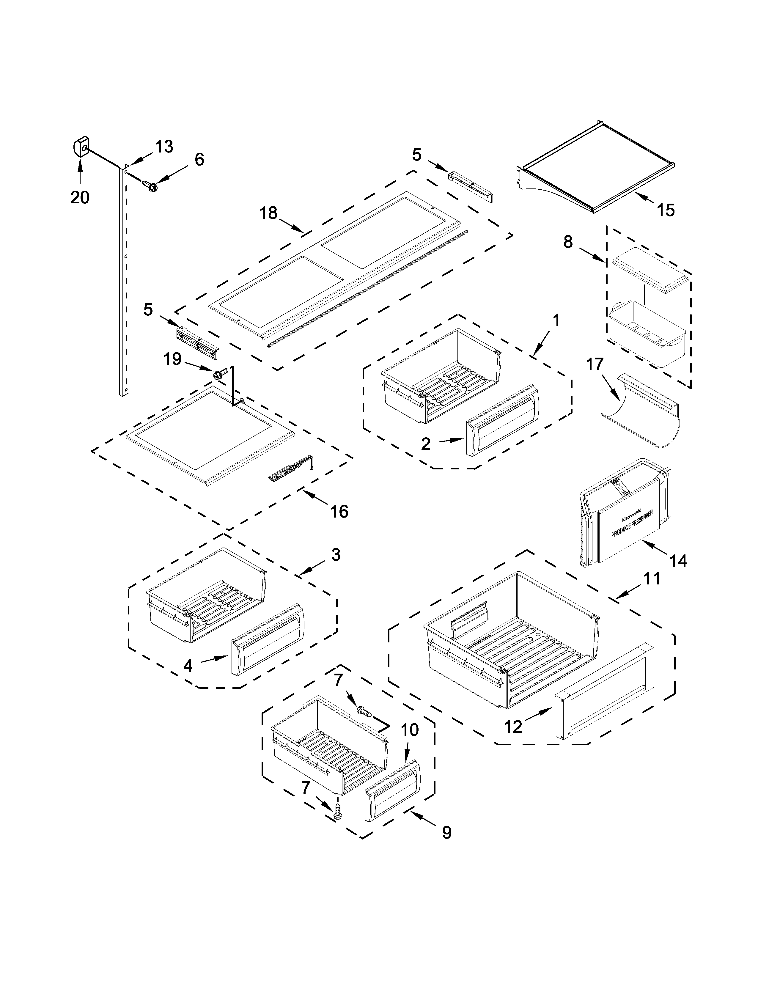 Shelf parts