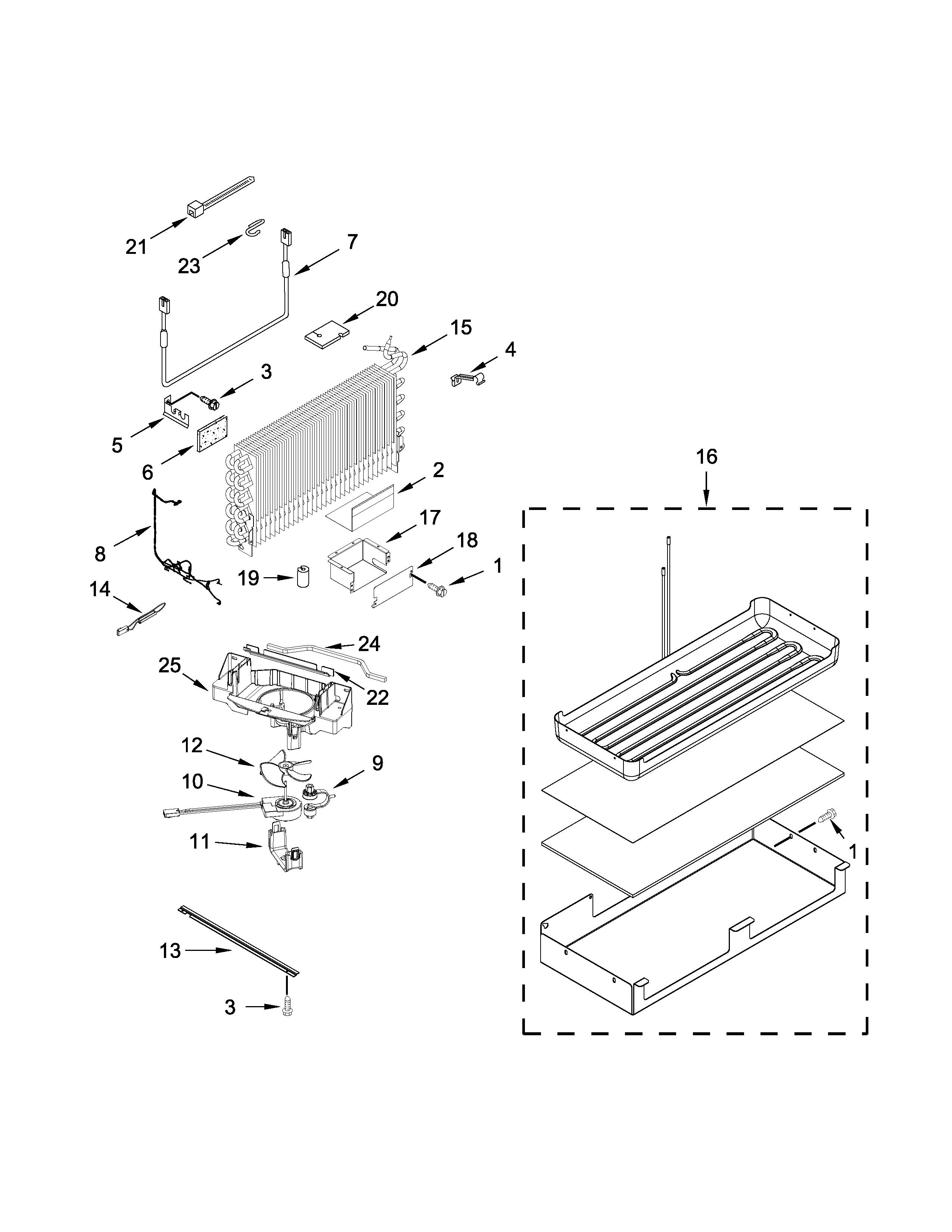 Lower unit and tube parts