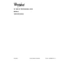 Whirlpool WVW57UC0FS0 cover sheet diagram