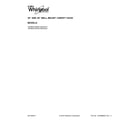 Whirlpool WVW53UC0FS0 cover sheet diagram