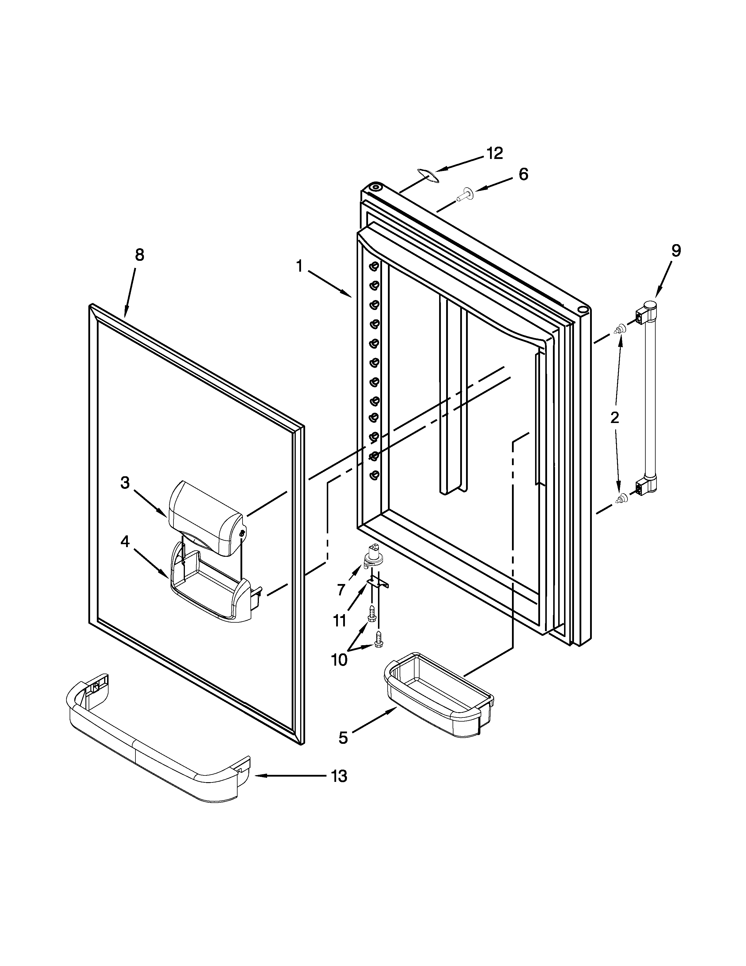 Refrigerator door parts