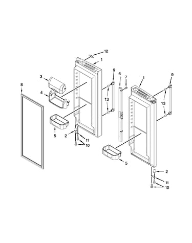 Refrigerator door parts