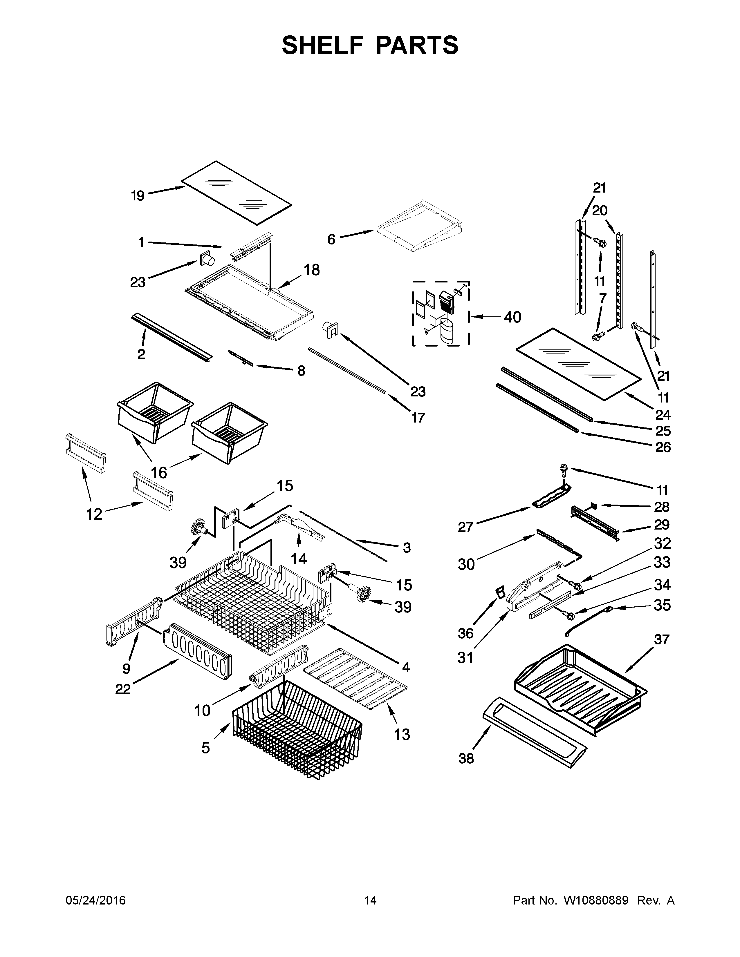 Shelf parts