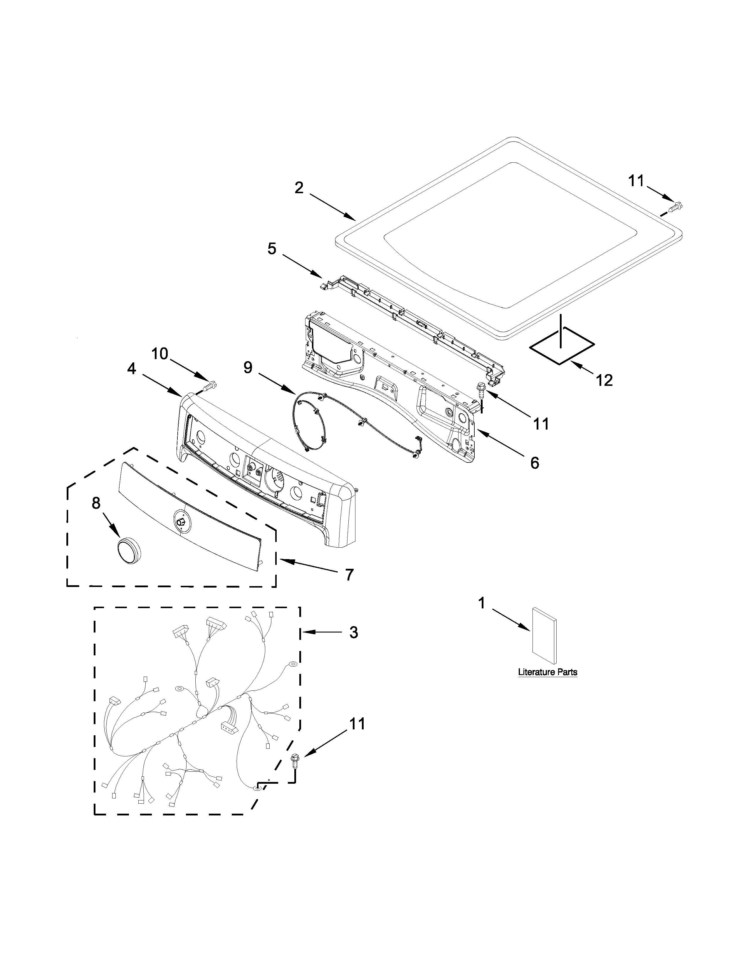 Top and console parts