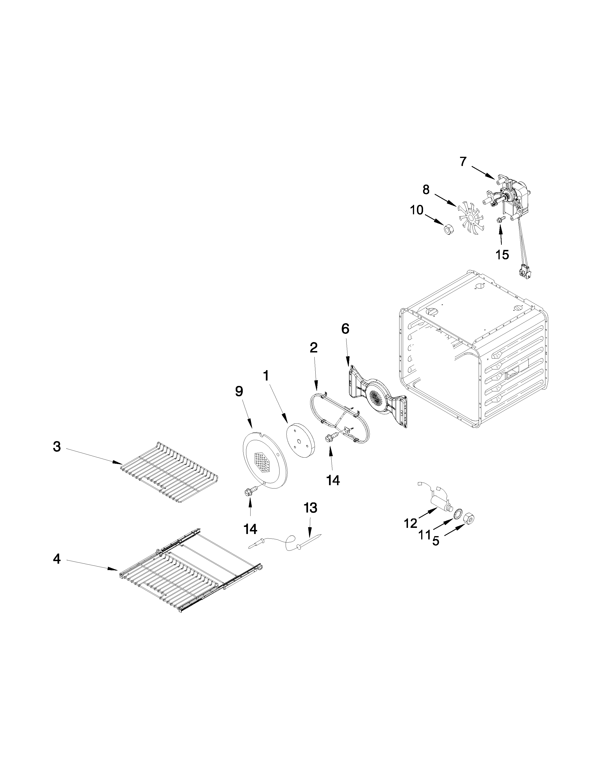 Internal oven parts