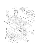 Cooktop, burner and grate parts