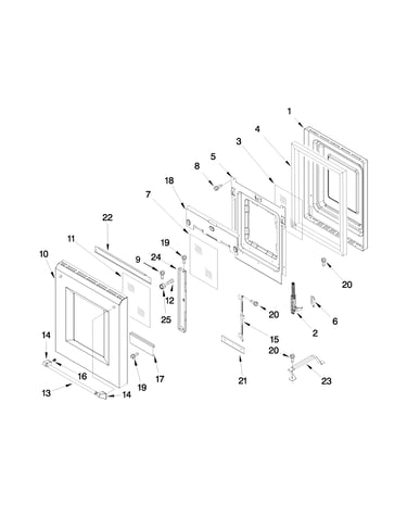 18" oven door parts