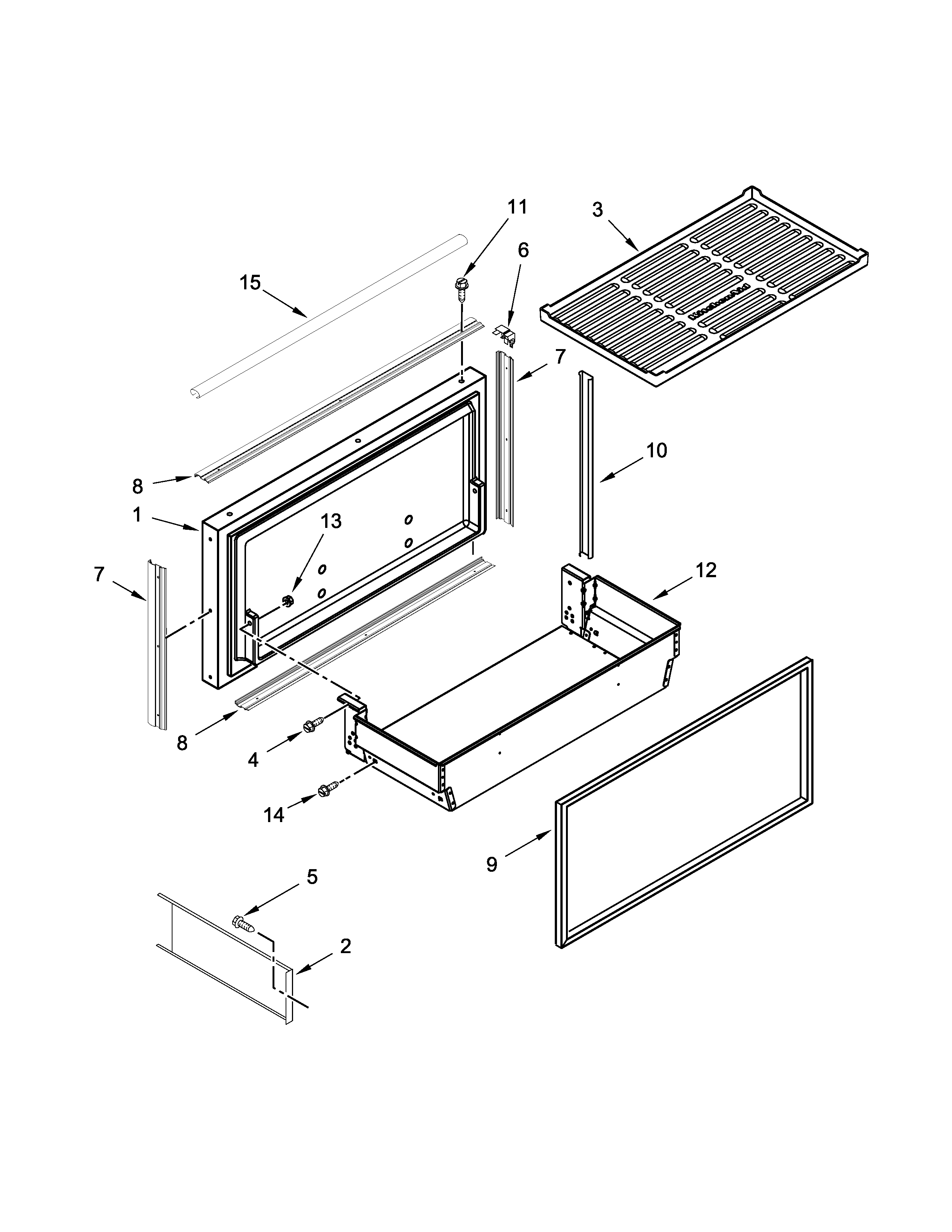 FREEZER DOOR AND BASKET PARTS