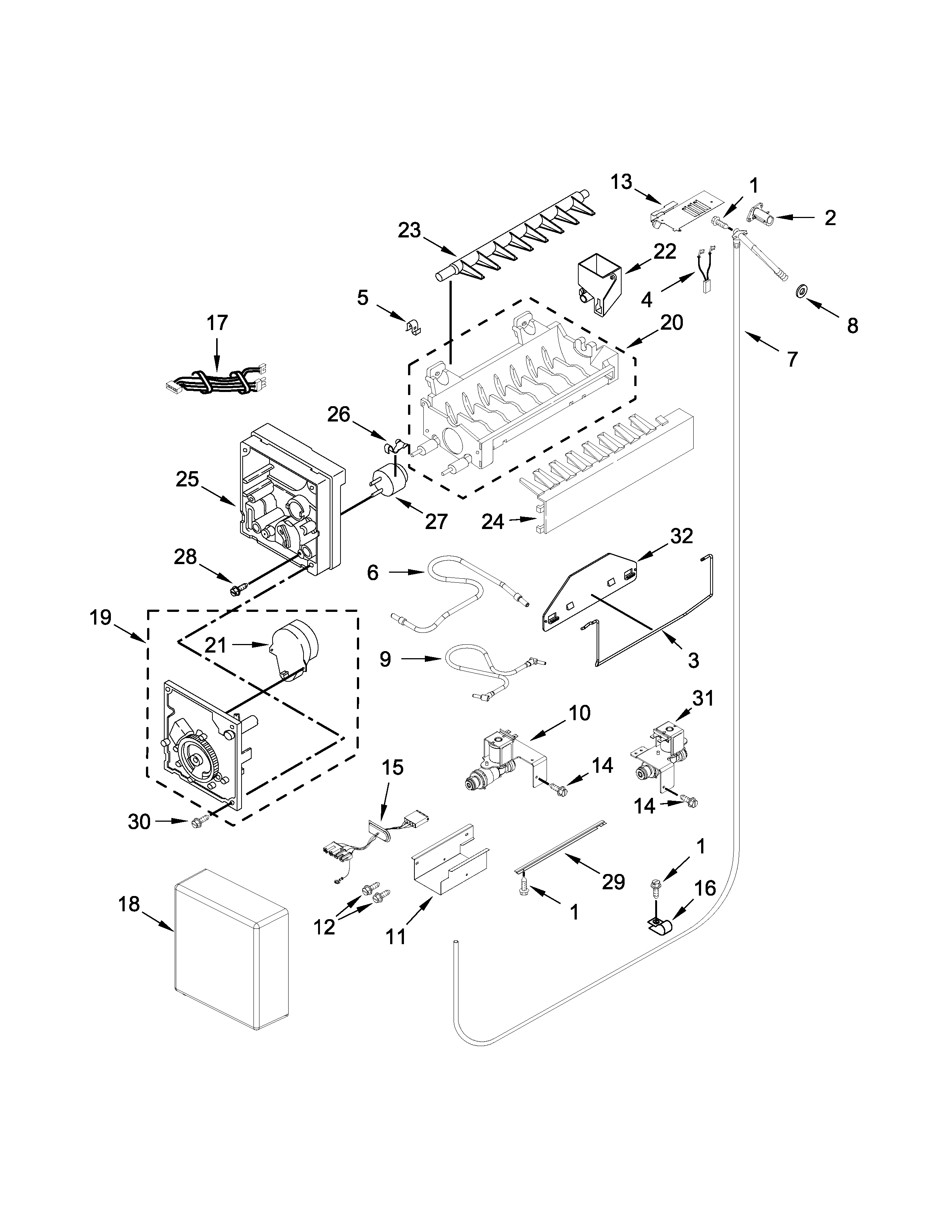 Ice maker parts
