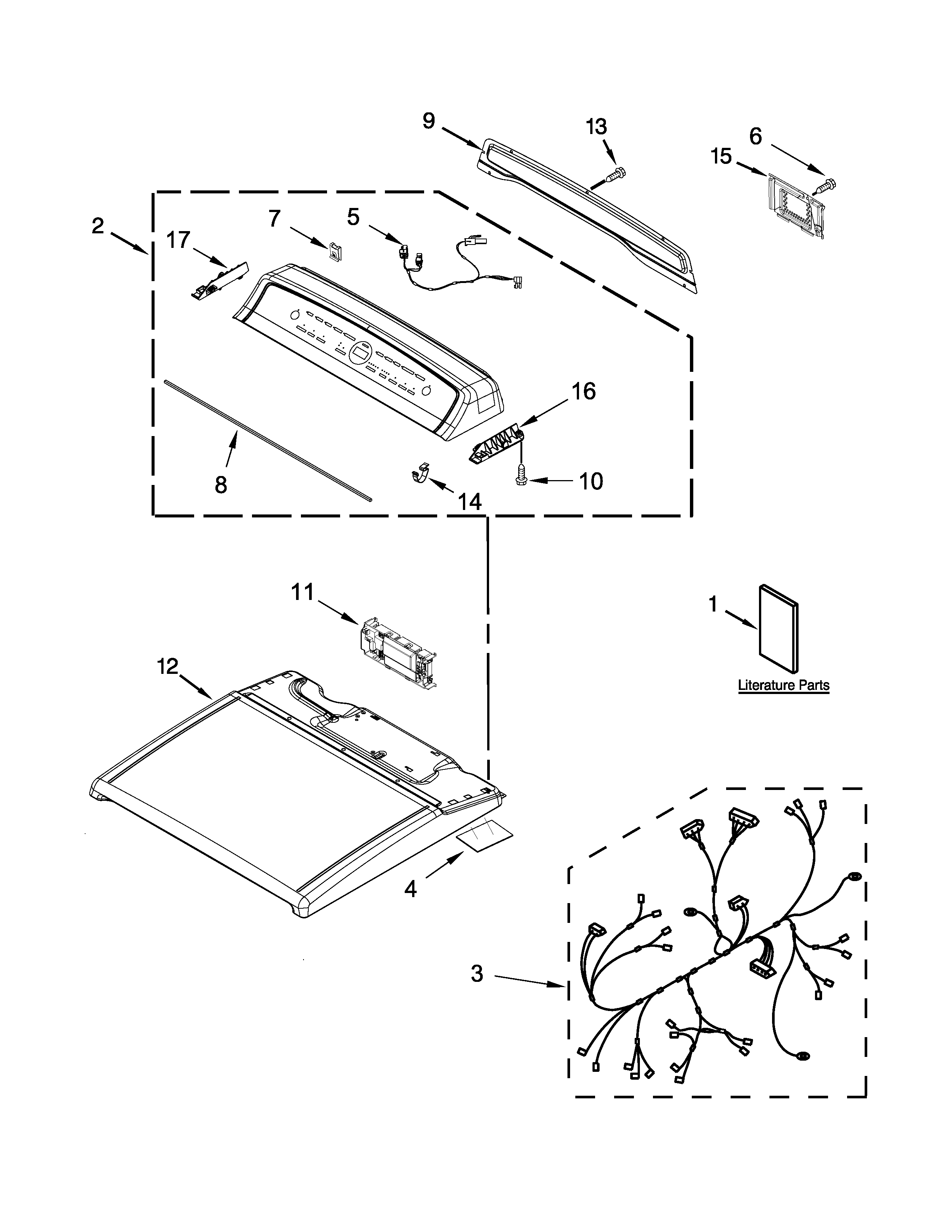 Top and console parts