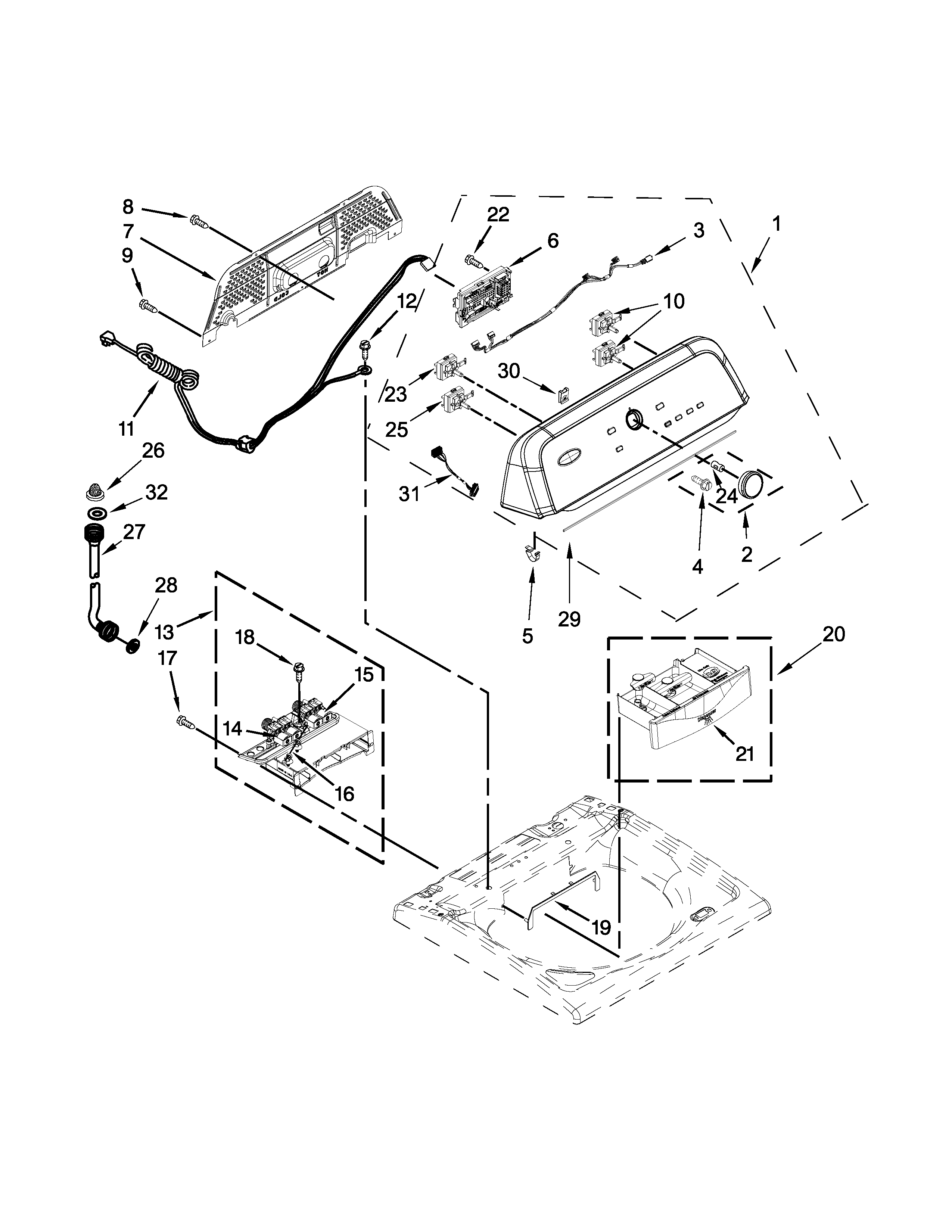 Console and dispenser parts