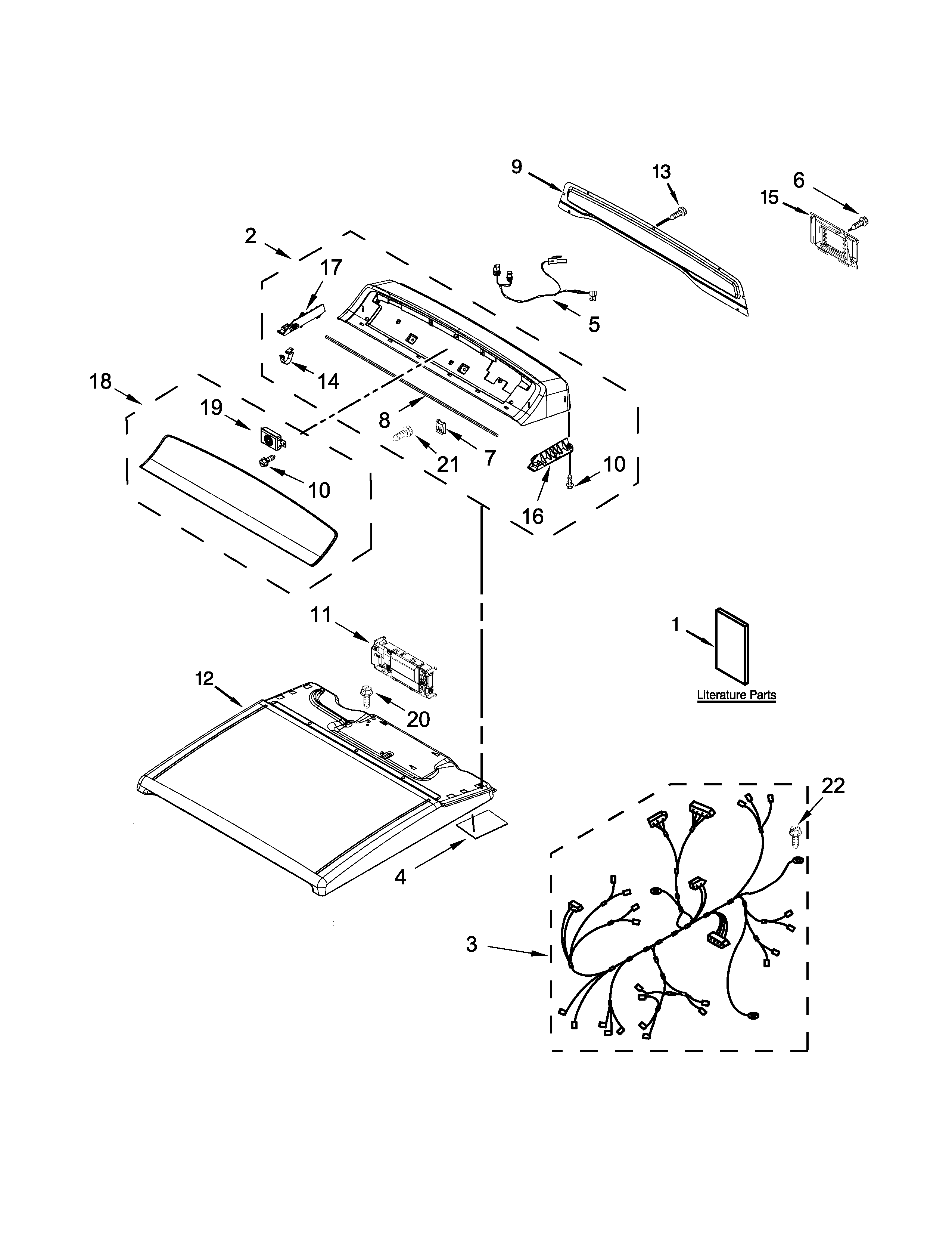 Top and console parts