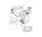 Whirlpool WED8000DW3 cabinet parts diagram