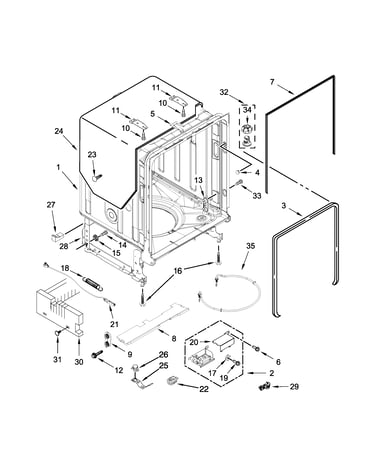 Tub and frame parts