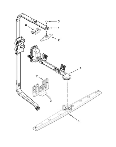 Upper wash and rinse parts