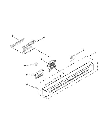 Control panel and latch parts
