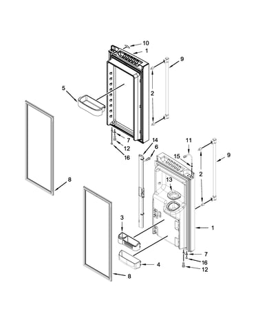 Refrigerator door parts