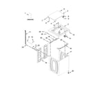 Amana NTW4516FW0 top and cabinet parts diagram