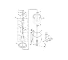 Amana NTW4516FW0 basket and tub parts diagram