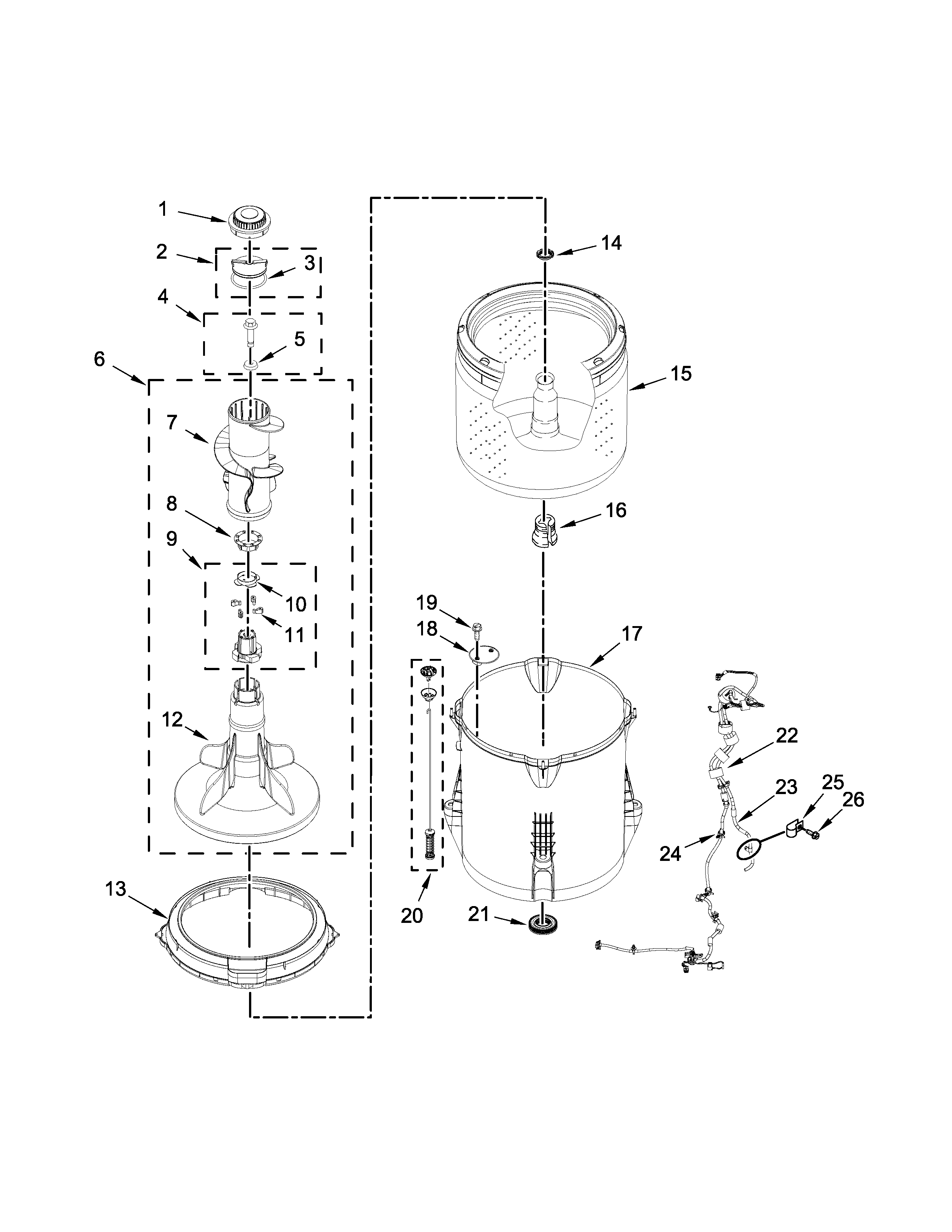 Basket and tub parts