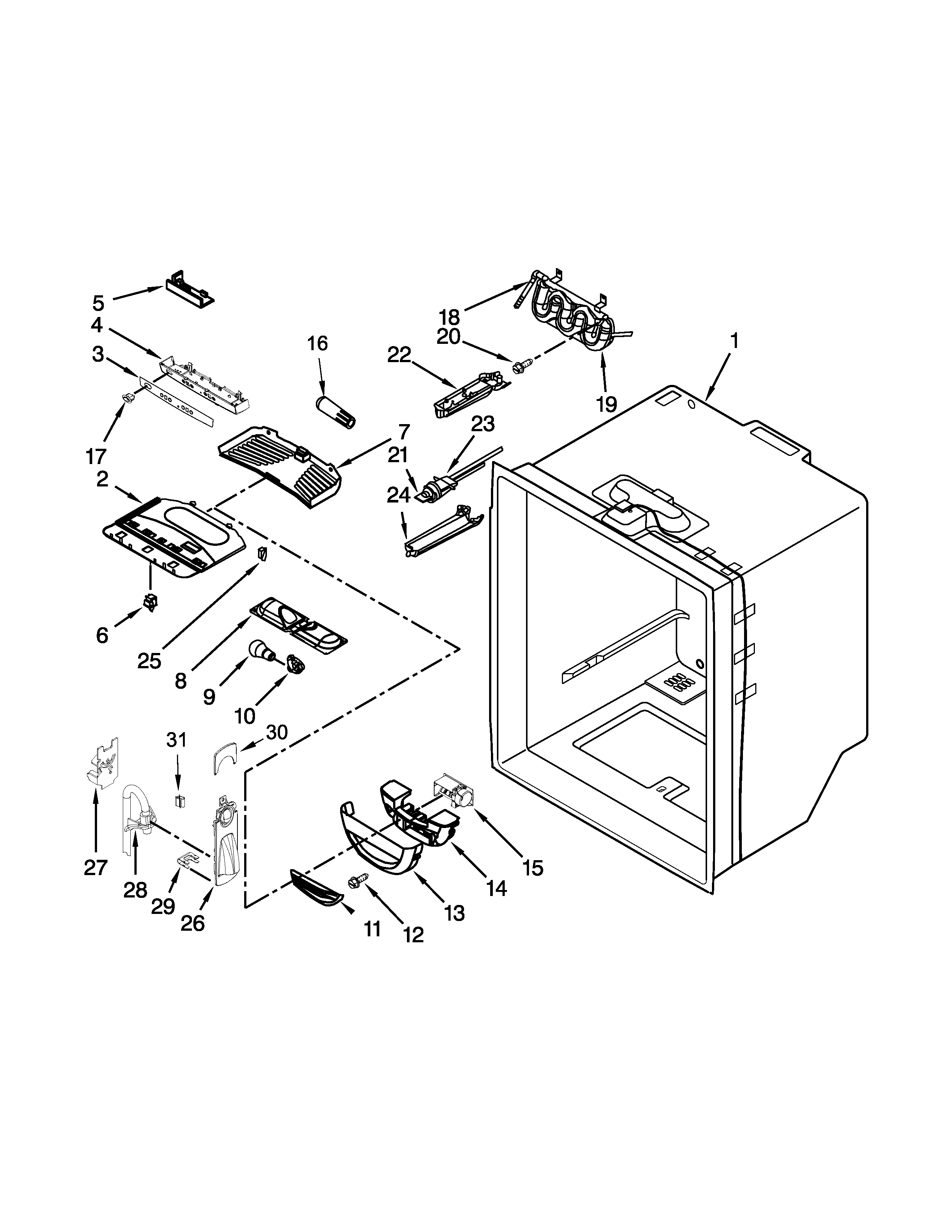 REFRIGERATOR LINER PARTS