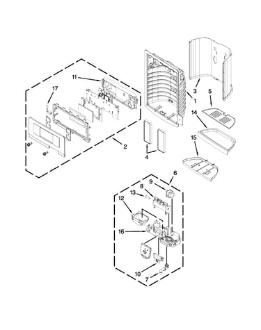 Dispenser front parts
