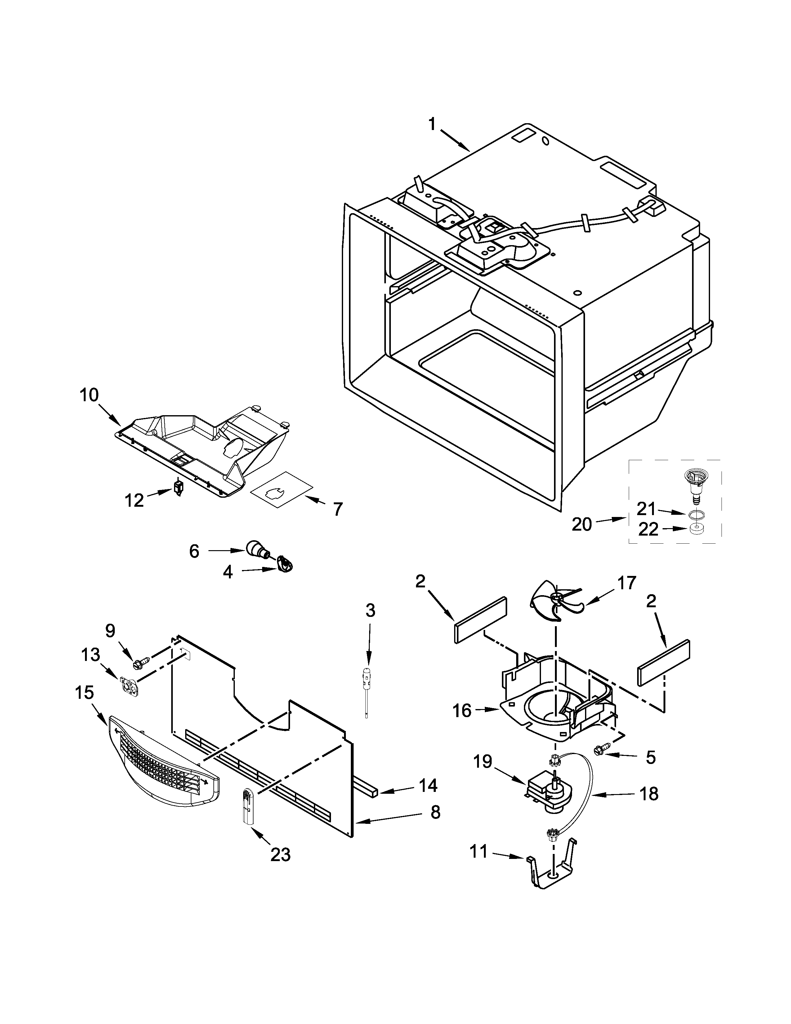 Freezer liner parts