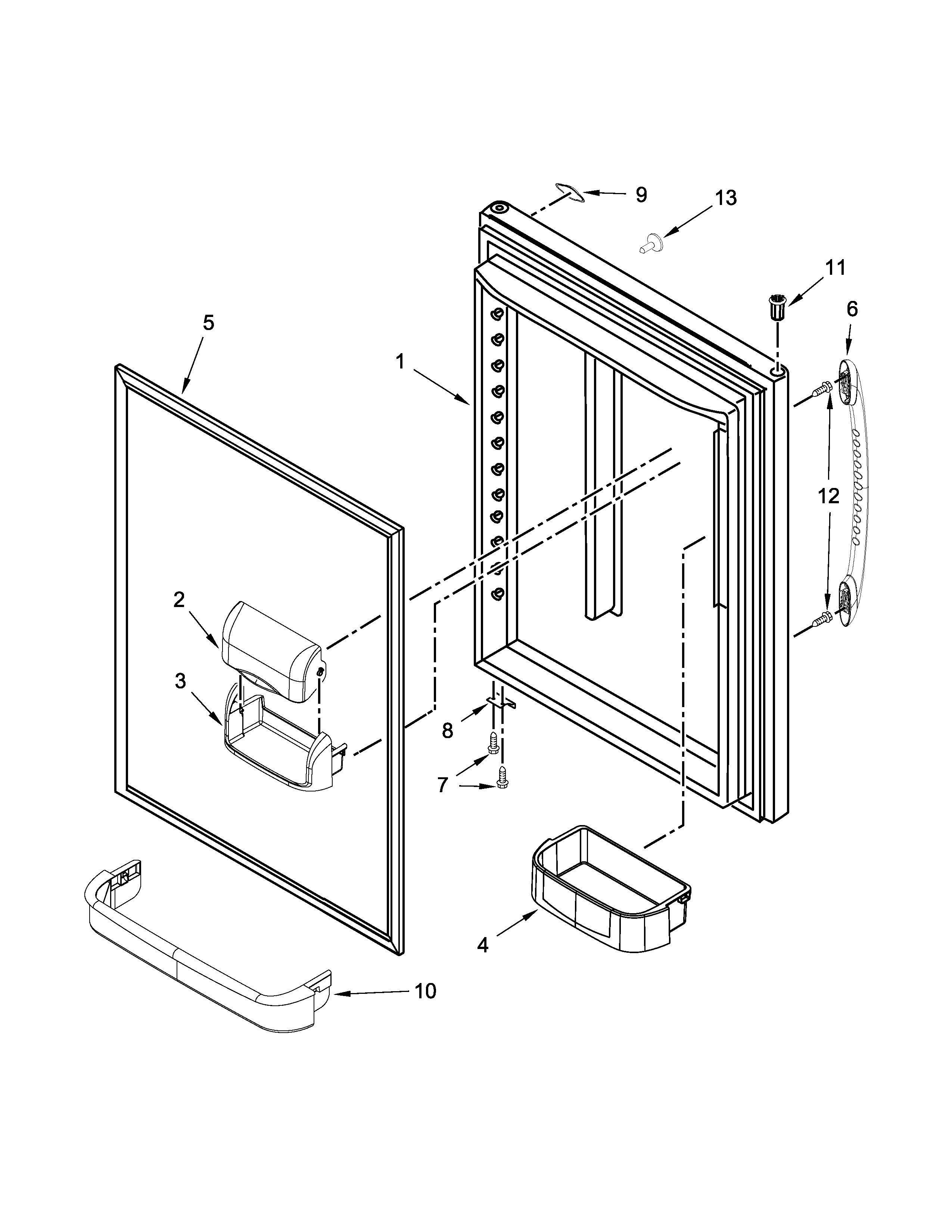 Refrigerator door parts