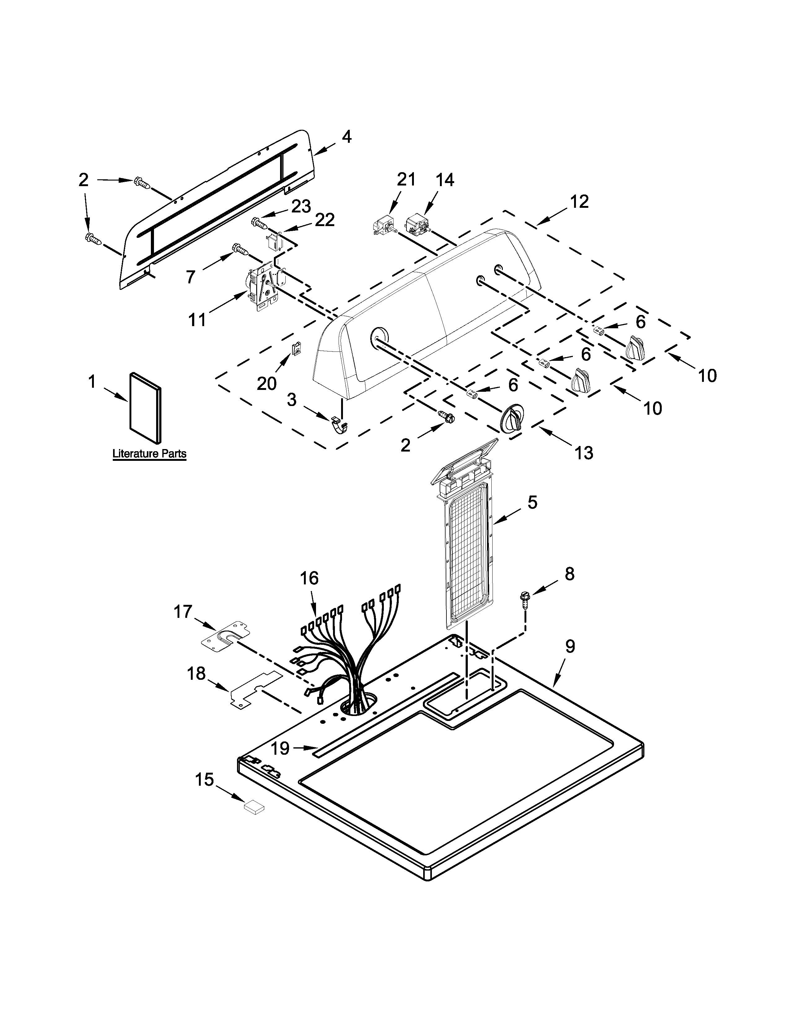 Top and console parts